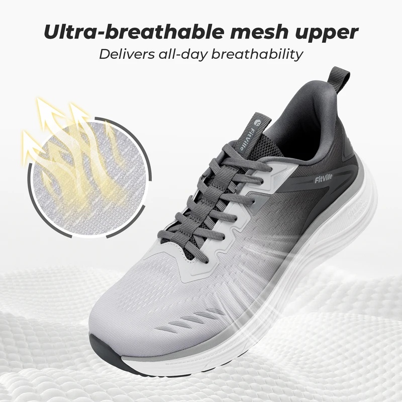 Fitville Men's Sports Sneakers - Wide Toe Box Running Sneakers ulasan dan harga