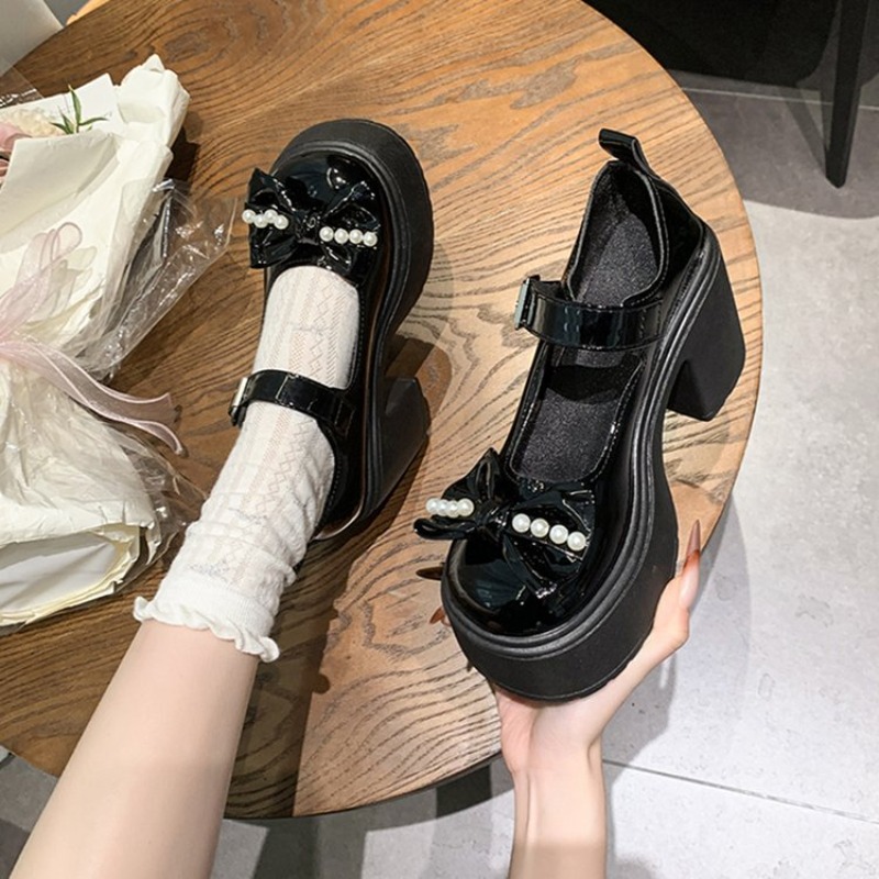 2026 Lolita Shoes Black Super  - Heels ulasan dan harga