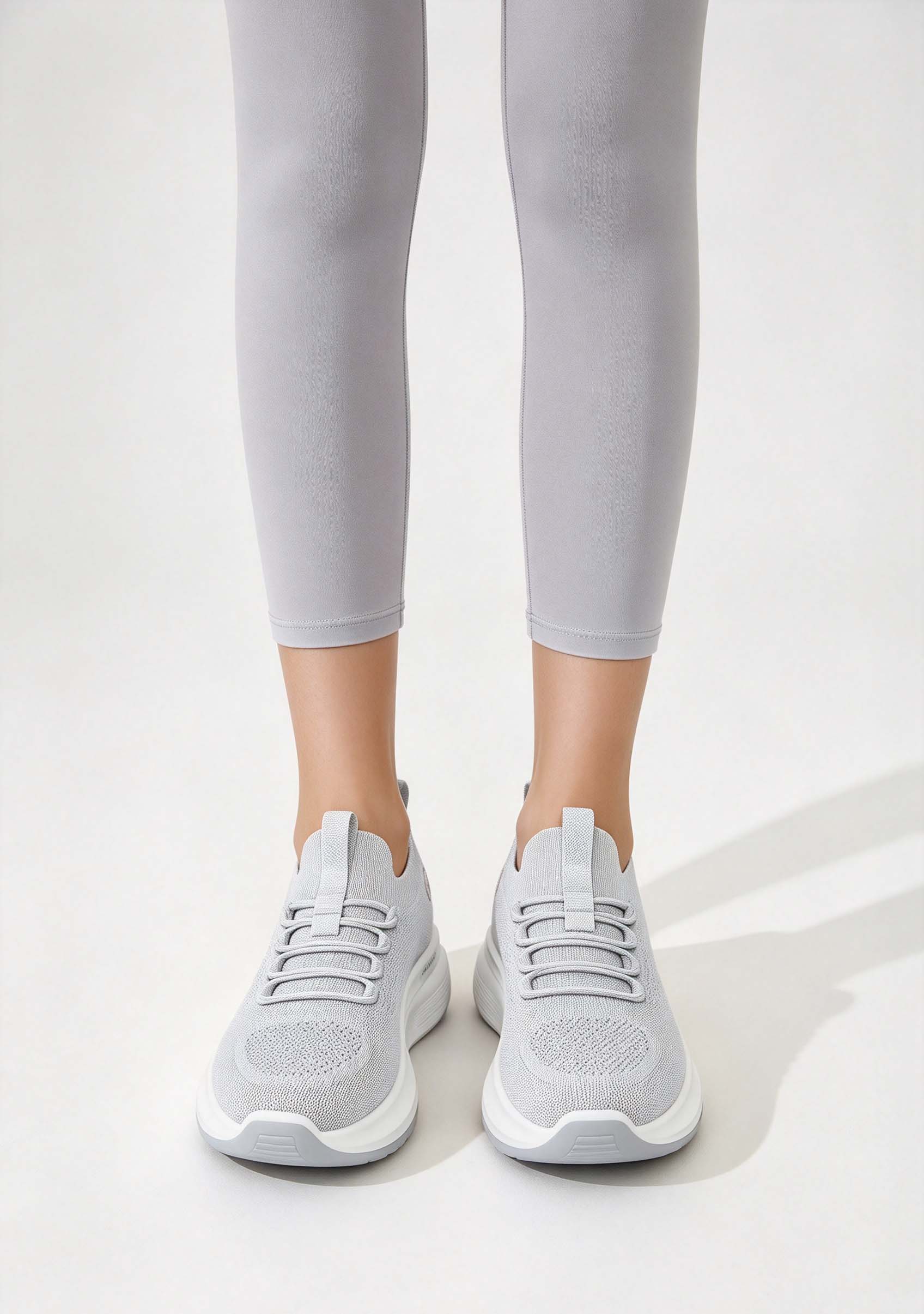 Women's Knit Platform Walking  - Knit Fabric Lace Up Sneakers ulasan dan harga