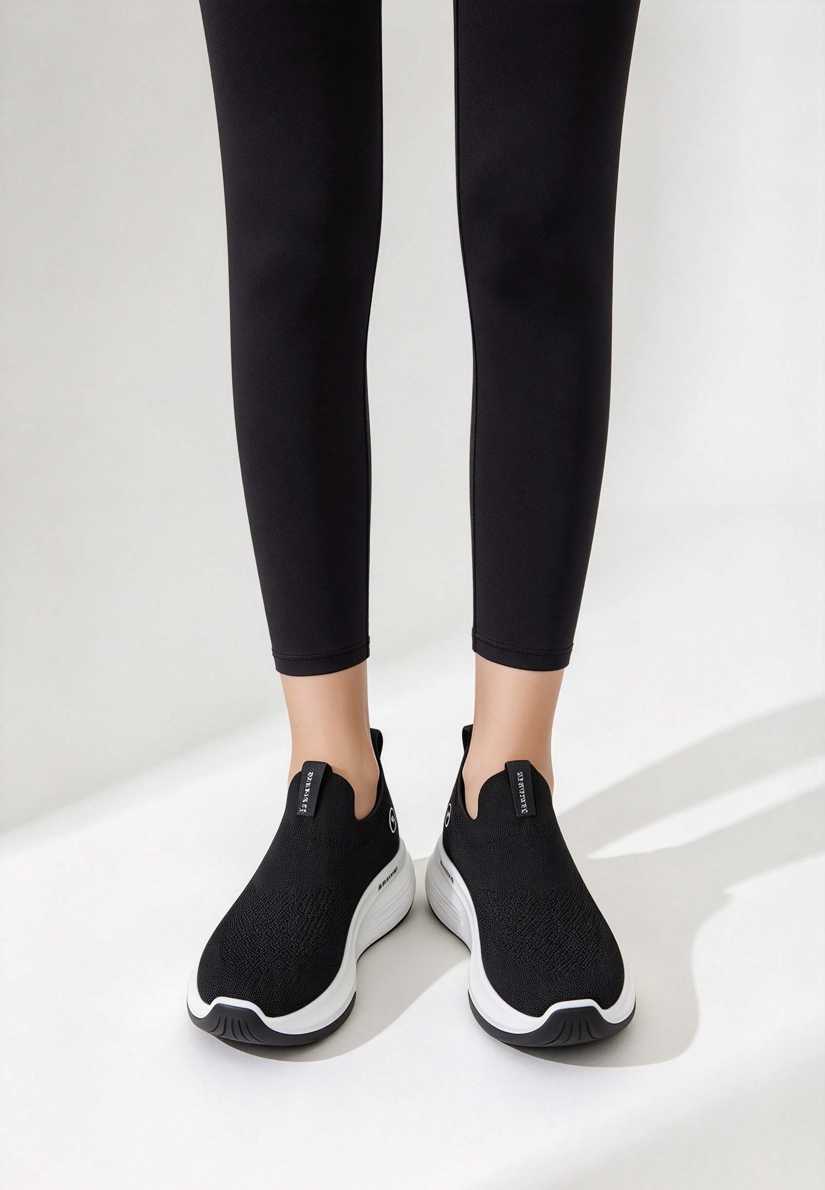 Women's Knit Platform Walking  - Knit Fabric Lace Up Sneakers ulasan dan harga